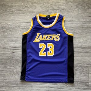 Lakers Purple & Gold Kids Basketball Jersey - Brand Unspecified